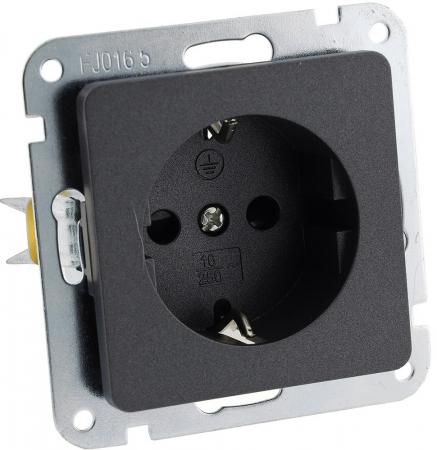 ChiliTec MILOS Schutzkontakt-Steckdose Anthrazit 250 V 16 A ohne Rahmen – 23036