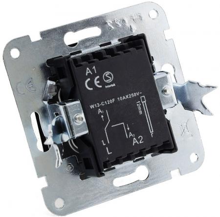 ChiliTec MILOS Kreuzschalter Anthrazit 250 V 10 A inkl. Rahmen – 23037