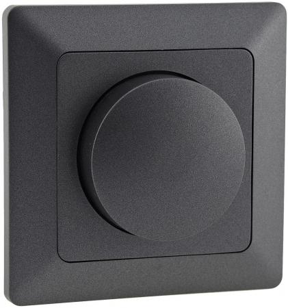 ChiliTec MILOS LED-Dimmer Phasenanschnitt Anthrazit 3–60 W inkl. Rahmen – 23045