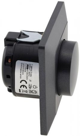 ChiliTec MILOS LED-Dimmer Phasenanschnitt Anthrazit 3–60 W inkl. Rahmen – 23045