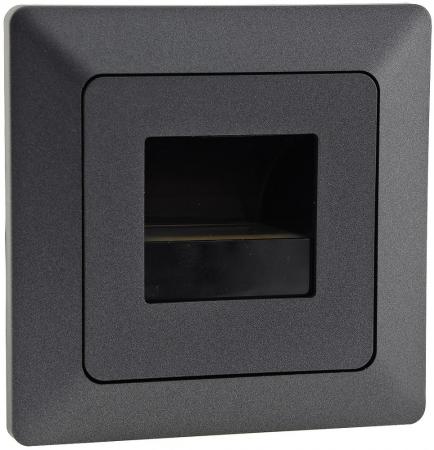 ChiliTec MILOS LED-Einbauleuchte COB Anthrazit 1,5 W 3000 K 110 lm 80 × 80 mm – 23048