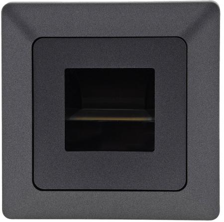 ChiliTec MILOS LED-Einbauleuchte COB Anthrazit 1,5 W 3000 K 110 lm 80 × 80 mm – 23048