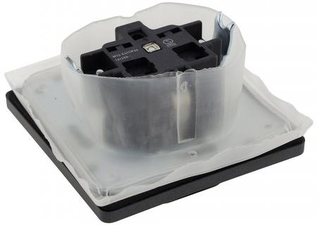 ChiliTec MILOS Schutzkontakt-Steckdose IP44 mit Klappdeckel Anthrazit 250 V 16 A – 23049