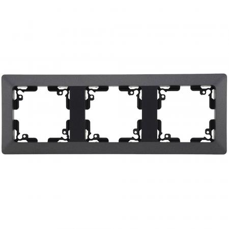 ChiliTec MILOS 3-fach Abdeckrahmen Anthrazit 224 × 80 mm – 23053
