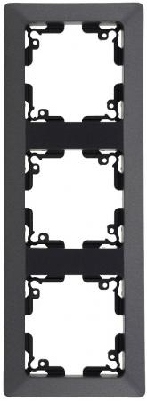 ChiliTec MILOS 3-fach Abdeckrahmen Anthrazit 224 × 80 mm – 23053