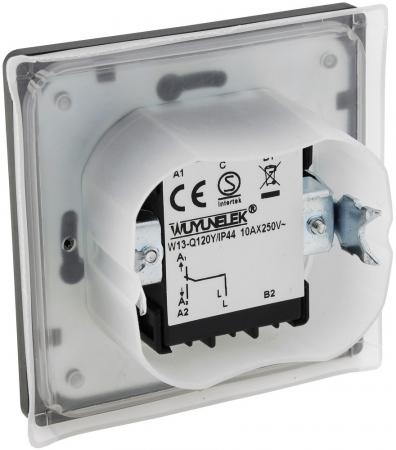 ChiliTec MILOS Wechselschalter IP44 Anthrazit 250 V 10 A inkl. Rahmen – 23238