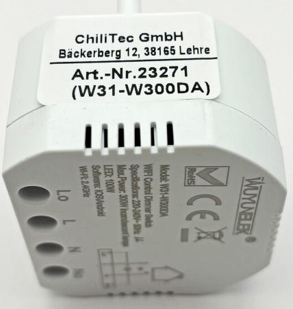 ChiliTec MILOS WiFi Unterputz Schalter + Dimmer Smart Home 10 A 230 V
