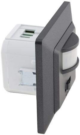 ChiliTec MILOS Bewegungsmelder 160° Anthrazit LED geeignet 250 V Unterputz 3-Draht – 23044