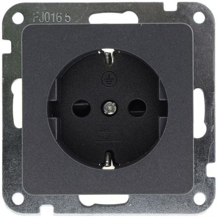 ChiliTec MILOS Schutzkontakt-Steckdose Anthrazit 250 V 16 A – 23745