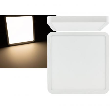 ChiliTec LED Deckenleuchte "Santano 24 Qw" 23x23cm, 24W, 2088lm, 2900K warmweiß