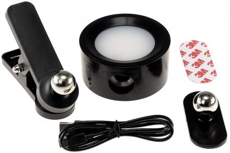 ChiliTec LED Akku Clip-Leuchte "CT-AKL3" Dimmbar, CCT 3000k-6000k, schwarz