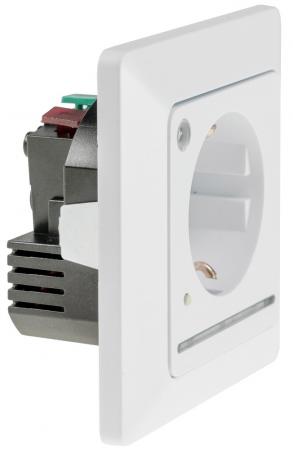 ChiliTec MILOS Schutzkontakt-Steckdose mit LED-Nachtlicht und Lichtsensor 16 A Weiß matt