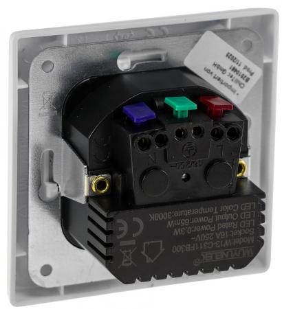 ChiliTec MILOS Schutzkontakt-Steckdose mit LED-Nachtlicht und Lichtsensor 16 A Weiß matt