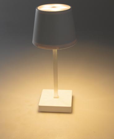 ChiliTec LED Akku Tischleuchte 26cm, dimmbar USB-C, 160Lumen, 1200mAh, 3000k, Weiß