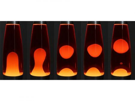 ChiliTec Lavalampe "CTL-ROGE LED" 40cm Wasser: Rot, Wachs: Gelb, Body: Silber