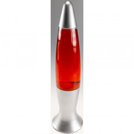 ChiliTec Lavalampe "CTL-ROGE LED" 40cm Wasser: Rot, Wachs: Gelb, Body: Silber
