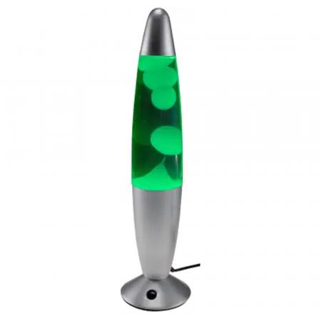 ChiliTec Lavalampe "CTL Funky-Si LED" 34cm RGB Wasser & Wachs: Klar, Body: Silber