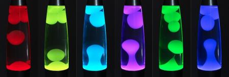 ChiliTec Lavalampe "CTL Funky-Si LED" 34cm RGB Wasser & Wachs: Klar, Body: Silber