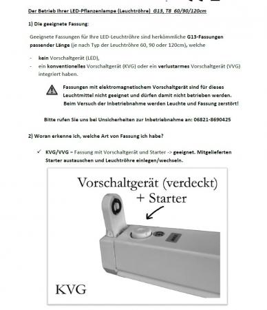 NEUSIUS PFLANZENLICHT -  120cm LED Pflanzenlicht Röhre | 16W T8 Vollspektrum (inkl. Starter)