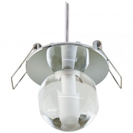 EVN Deckeneinbau rund chrom / Glaskugel IP20 G4 12V EinbauØ58