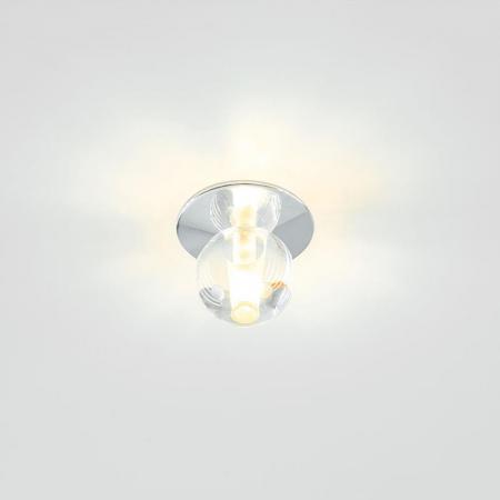 EVN Deckeneinbau rund chrom / Glaskugel IP20 G4 12V EinbauØ58