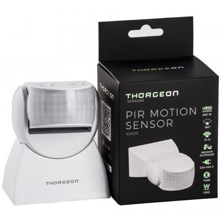 THORGEON PIR Bewegungsmelder 180° 12m IP65 1200W LED 300W Weiß Außenbereich