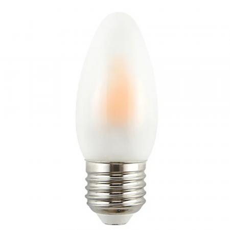 THORGEON LED Flicker Flame E27 0,5W B35 Kerze 1800K 8lm Frosted Filament