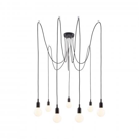 Paulmann 50390 Neordic Ketil Pendelleuchte max.7x20W E27 Schwarz 230V Silikon/Metall