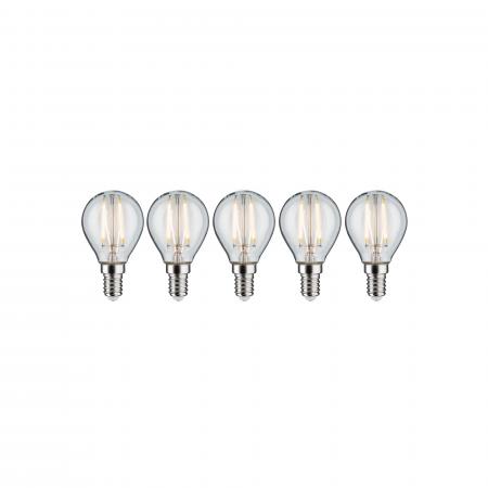 5er Set Paulmann 5087 LED Filament Tropfen E14 4,8W wie 40W klar dimmbar warmweiß 2700K
