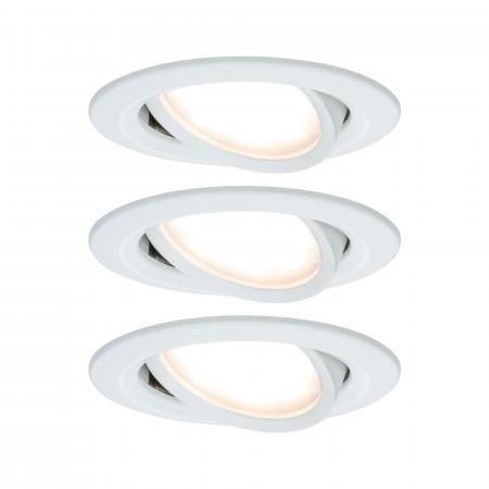 3er Set Einbauleuchten Nova Coin Paulmann 5140 warmweiß ZigBee Cephei Weiß