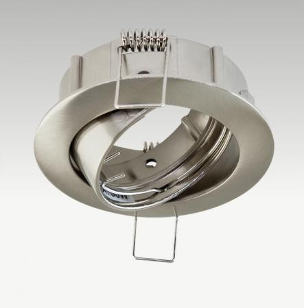EVN 515013 schwenkbare Deckeneinbauleuchte ohne Fassung Chrom satiniert 40° Einbaudurchmesser 75 mm