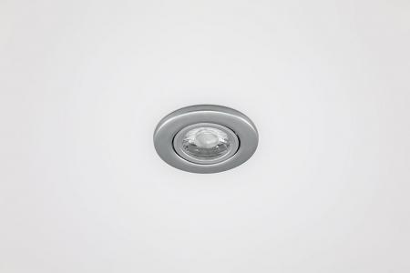 EVN Moderner Deckenstrahler für GU10 Leuchtmittel rund chrom matt IP20 EinbauØ55