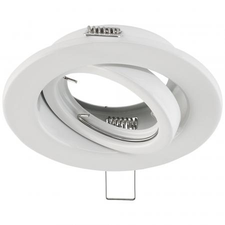 EVN Decken-Einbaustrahler für GU10 Leuchtmittel rund schwenkbar weiß IP20 GU10  EinbauØ80