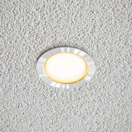 EVN Decken-Einbaustrahler für GX53  Leuchtmittel rund alu pol. IP20 EinbauØ85