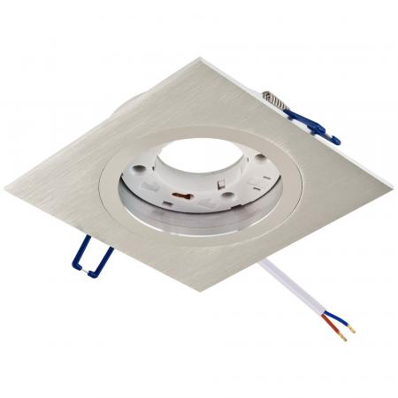 EVN Decken-Einbaustrahler für GX53  Leuchtmittel Aluminium satiniert IP20 dimmbar EinbauØ105