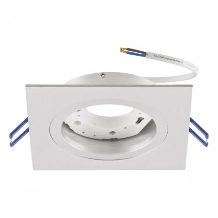 EVN 539414 Deckeneinbauleuchte 230V quadratisch Aluminium GX53 dimmbar Einbaudurchmesser 105 mm