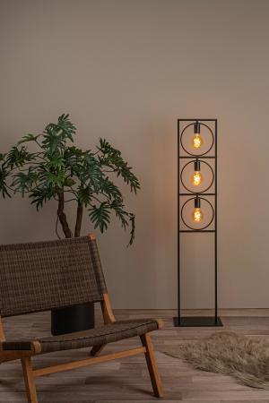 Lucide SUUS Stehleuchte 3xE27 Schwarz Metall Vintage modern drehbar