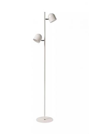 Lucide SKANSKA LED Stehlampe 2x5W 3000K 3-StepDim Weiß Modern Metall