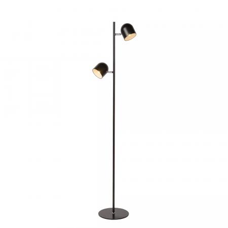 Lucide SKANSKA LED Stehlampe 2x5W 3000K 3-StepDim Schwarz Metall