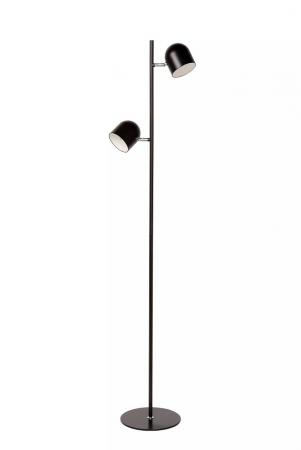 Lucide SKANSKA LED Stehlampe 2x5W 3000K 3-StepDim Schwarz Metall