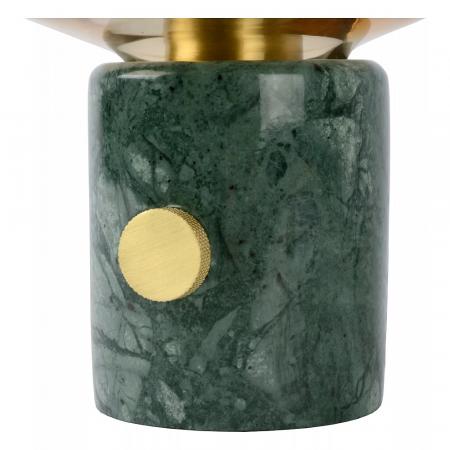 Lucide CHARLIZE Tischlampe Ø23 cm E27 Grün Marmor Amber Glas