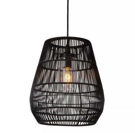 Lucide NERIDA Pendelleuchte Außen Ø35cm IP44 Schwarz
