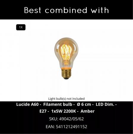Lucide NERIDA Stehlampe Innen/Außen IP44 Schwarz E27