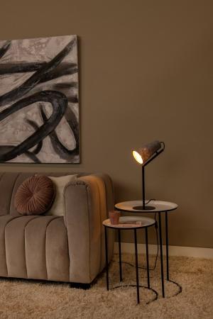 Lucide BENSEN Tischlampe E14 Grau Filz Japandi Leselampe modern