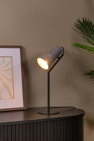 Lucide BENSEN Tischlampe E14 Grau Filz Japandi Leselampe modern