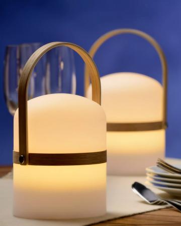 Lucide JOE – wiederaufladbare LED Tischlampe Innen & Außen in Weiß