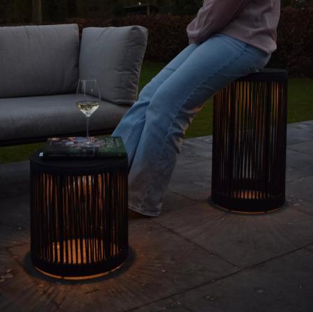 Lucide PINGI Akku-Stehlampe LED Outdoor IP44 Taupe 3-Stufen-Dim
