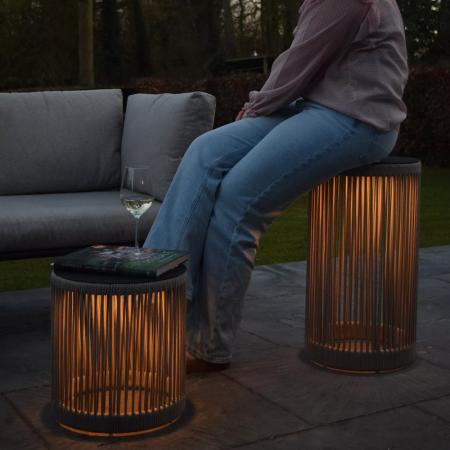 Lucide PINGI Akku-Stehlampe LED Outdoor IP44 Taupe 3-StepDim