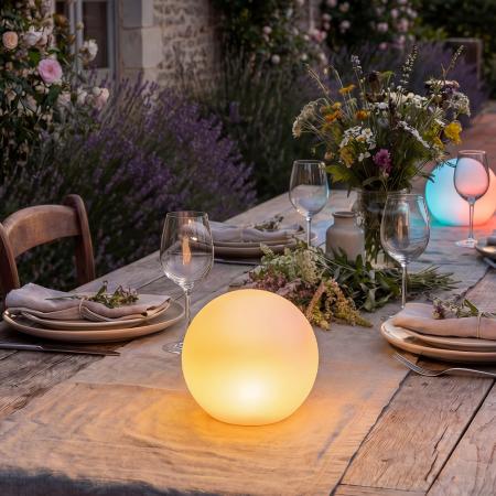 Lucide PINO – wiederaufladbare LED Tischleuchte für Innen & Außen mit RGB, CCT und Fernbedienung