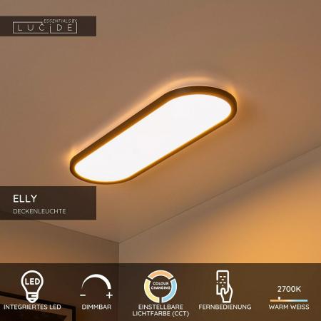 Lucide ELLY LED Deckenleuchte dimmbar CCT 24W Opal